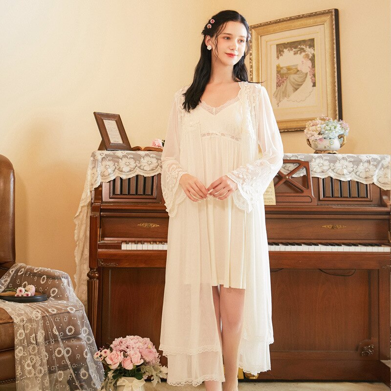 Ekouaer Satin Robes Set Women's Silk Pajama Set with Nightgown 2 Piece –  ekouaercommunity