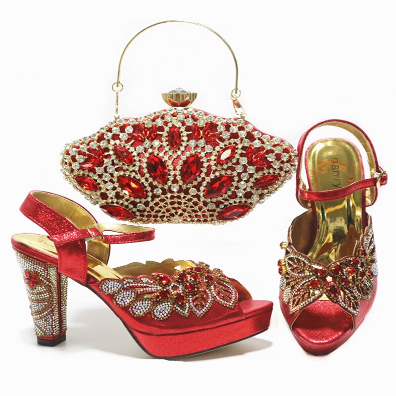 Italian Design style Shoes and handBag Set, Decorated with Appliques, USA Shoes size 7.5 to 10.5, evening handbag set, C61