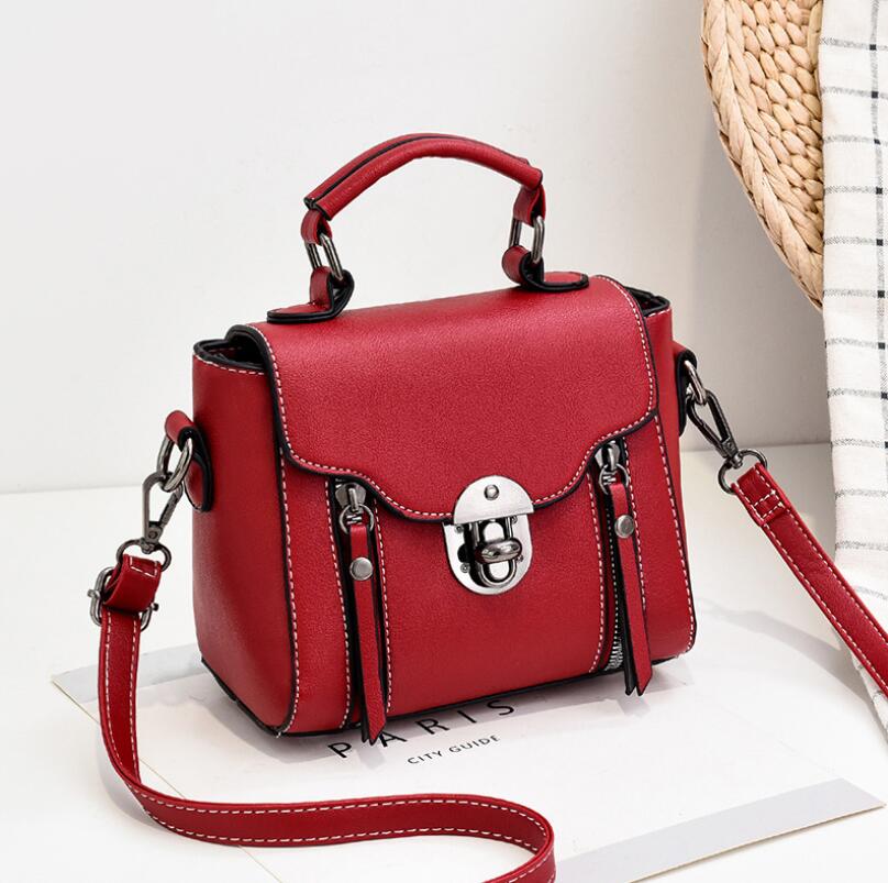 Women's Small Square Leather Side Bag