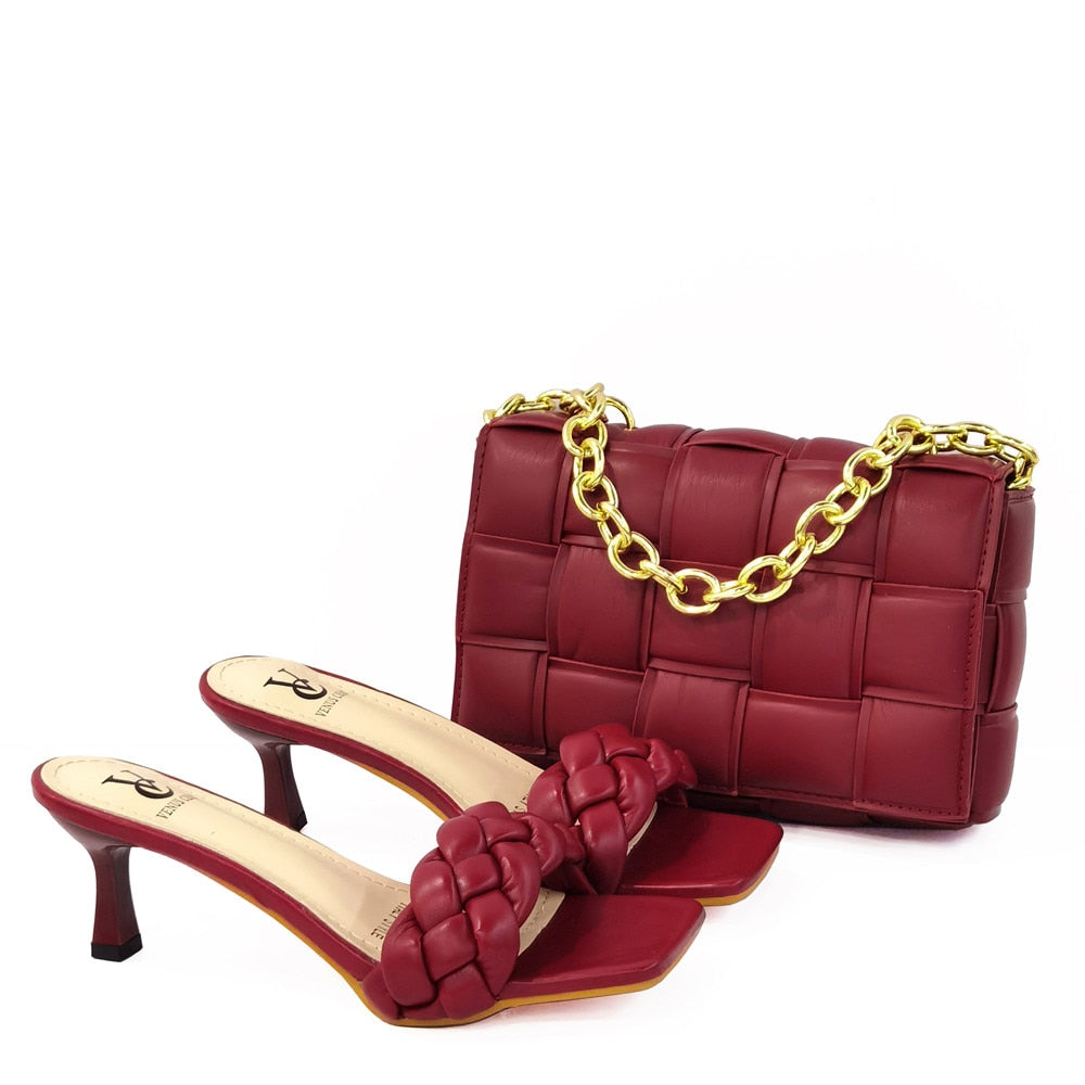 High Fashion Shoes and Bag for Party, Wedding, special occasions, Italian style, African Shoes and Bag Set