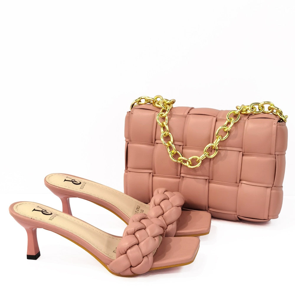 High Fashion Shoes and Bag for Party, Wedding, special occasions, Italian style, African Shoes and Bag Set