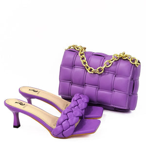 High Fashion Shoes and Bag for Party, Wedding, special occasions, Italian style, African Shoes and Bag Set